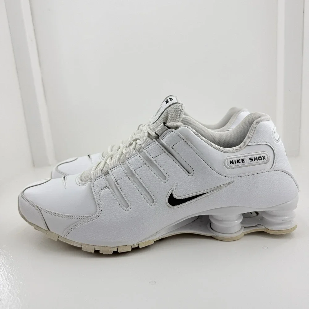 Nike Shox NZ Running Gym Training Sneakers White Black 501524-106 Men's Size 13